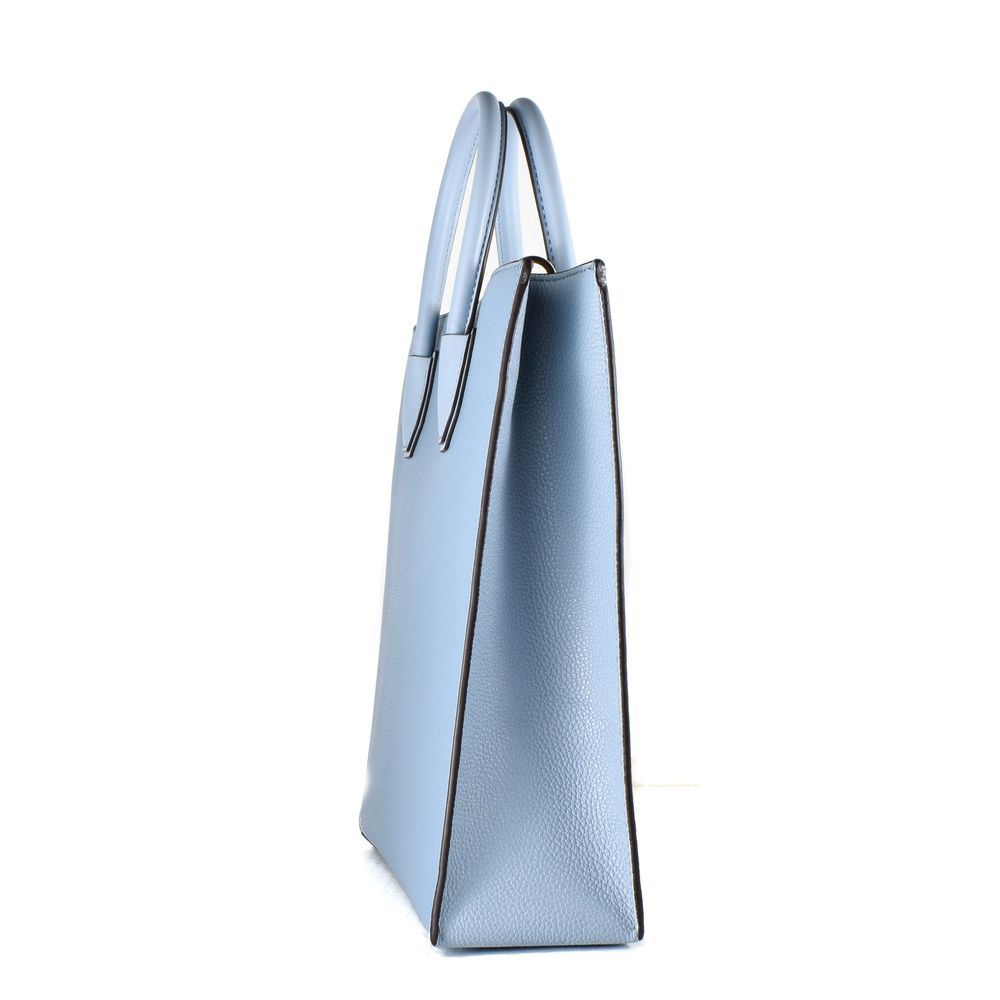 Blue Leather Handbag