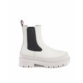 White Leather Ankle Boots