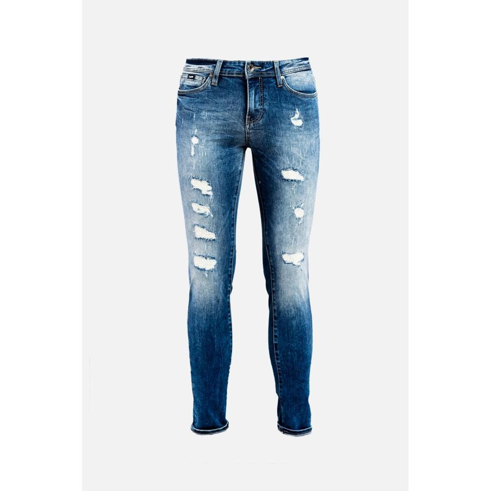 Blue Cotton Relaxed Fit Jeans