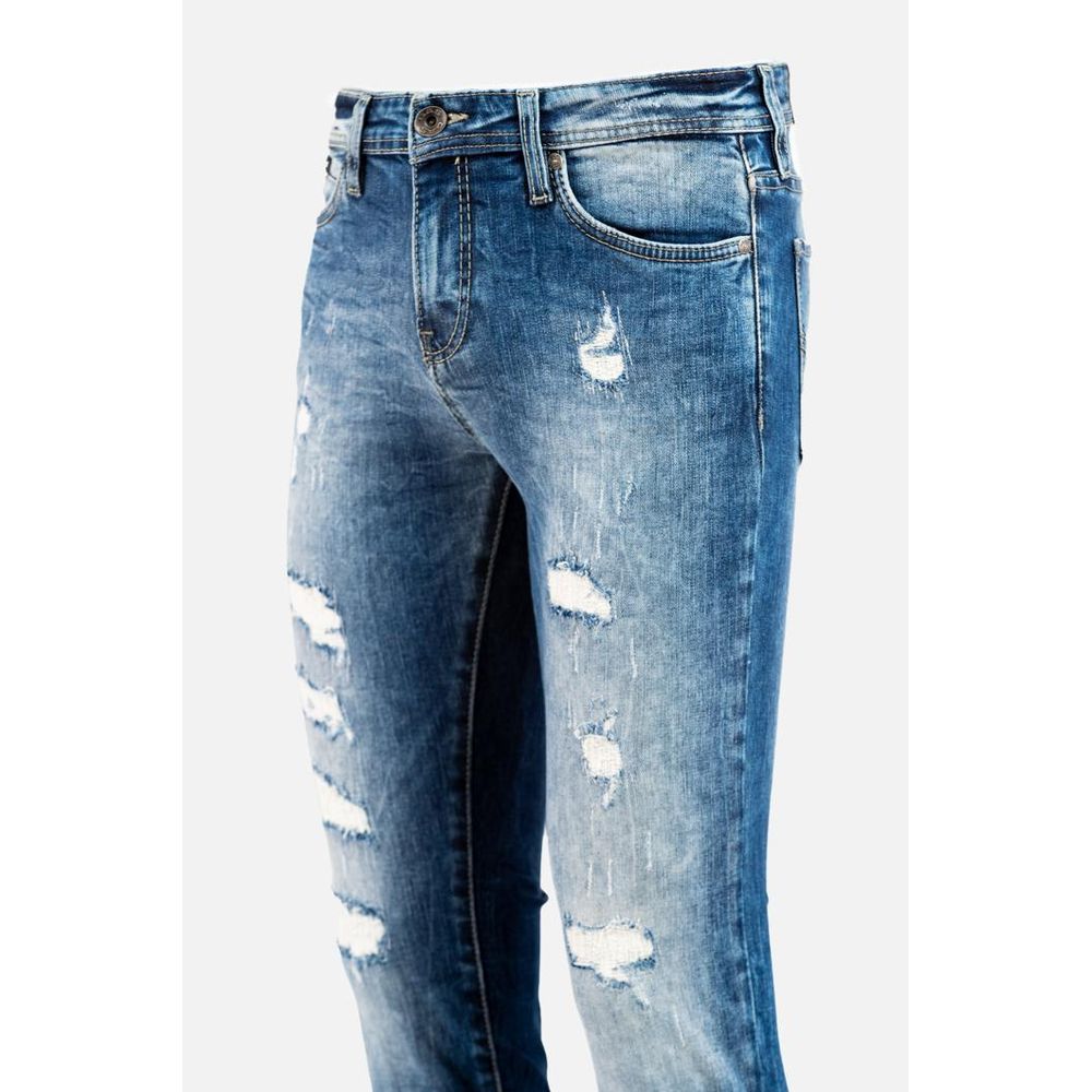 Blue Cotton Relaxed Fit Jeans