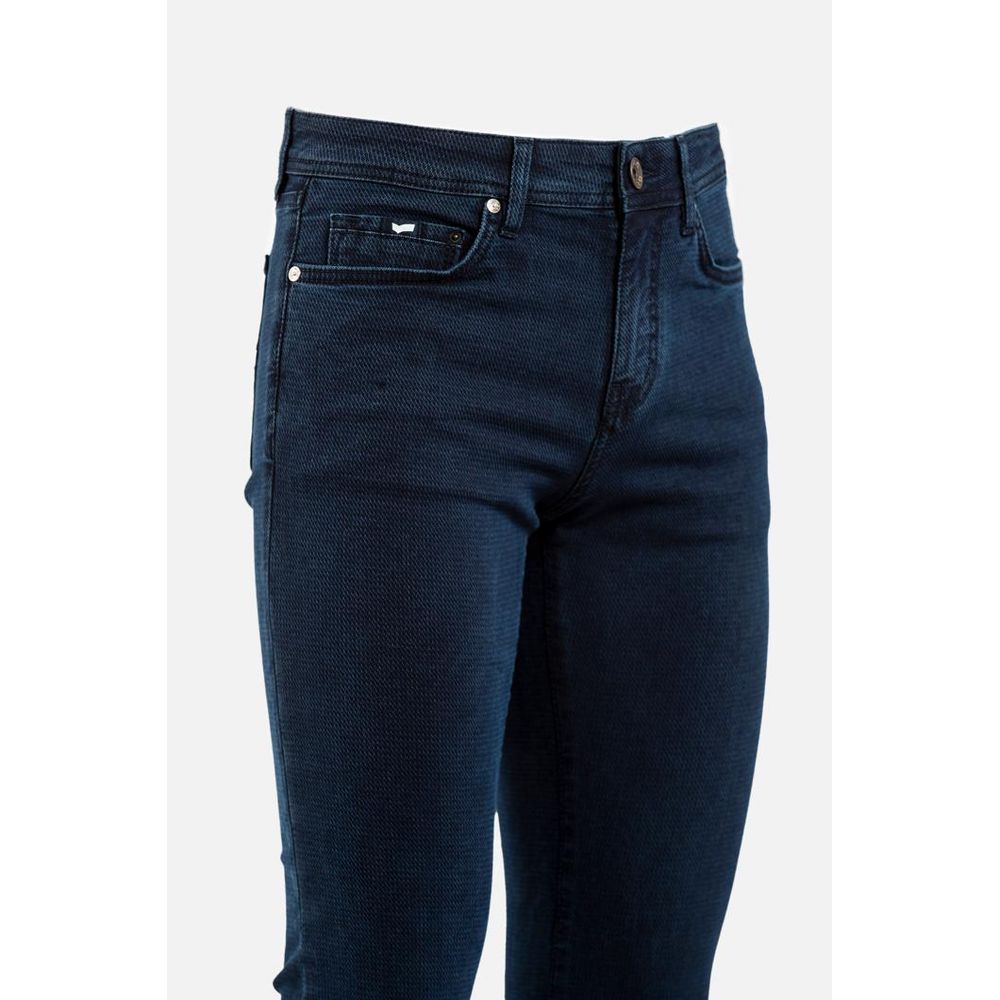 Blue Cotton Slim Fit Jeans