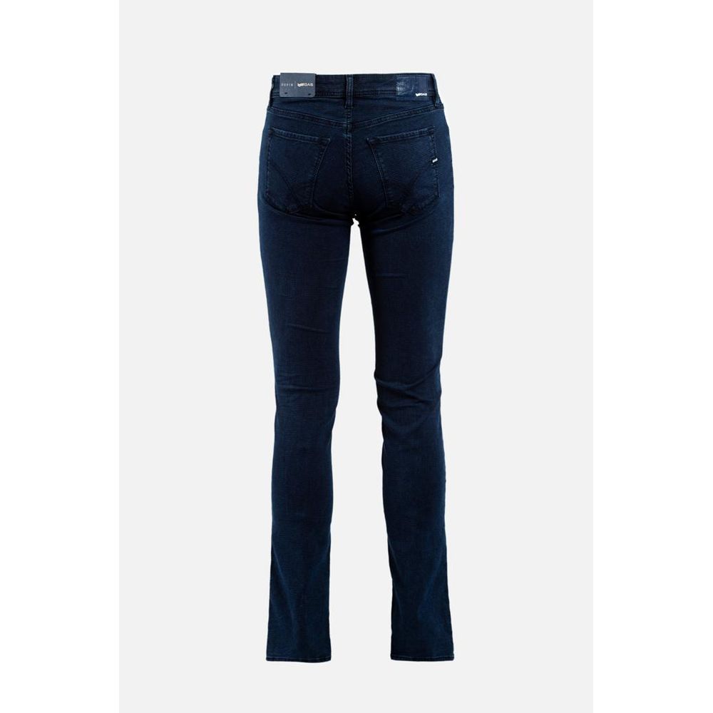 Blue Cotton Slim Fit Jeans