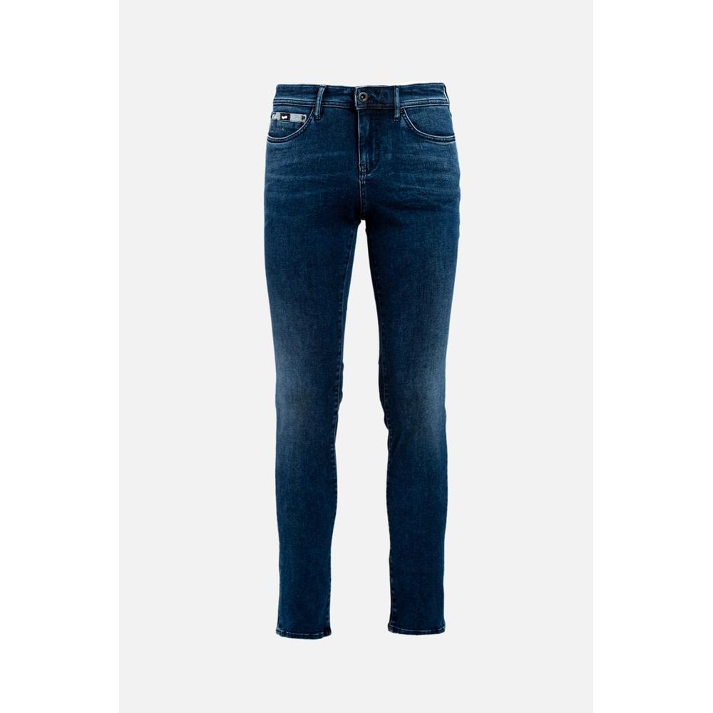 Blue Cotton Skinny Jeans