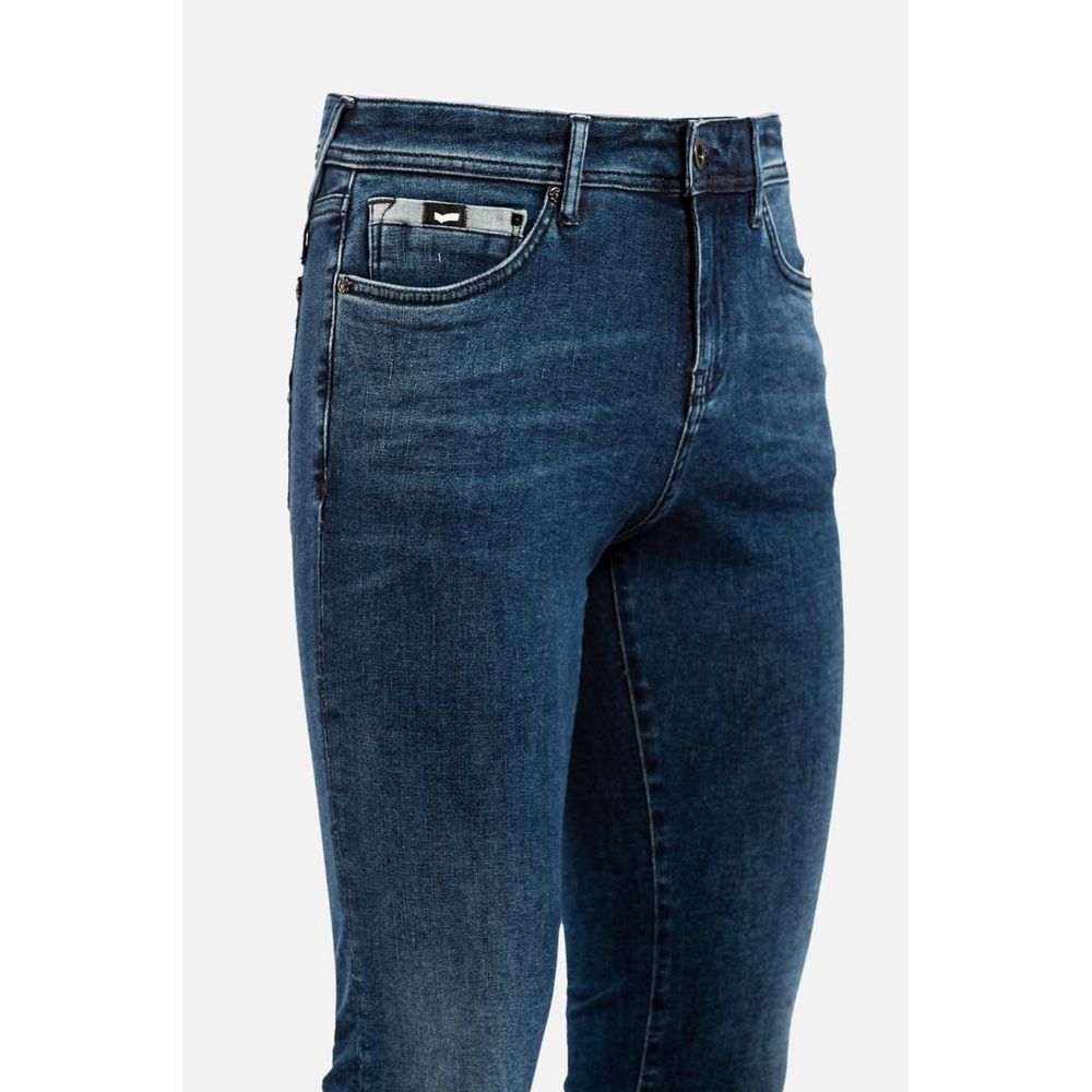 Blue Cotton Skinny Jeans