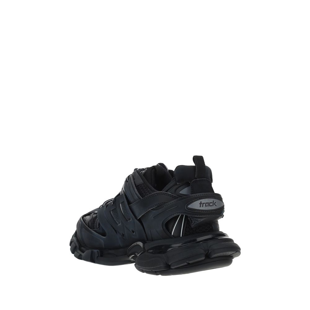 Black Polyester Sneakers