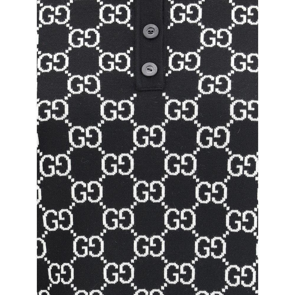 Black Wool Pattern Shirt