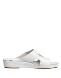 White DG Cutout Slides Slippers Flats Shoes