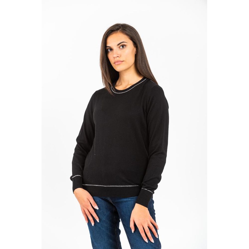 Black Cotton Sweatshirt