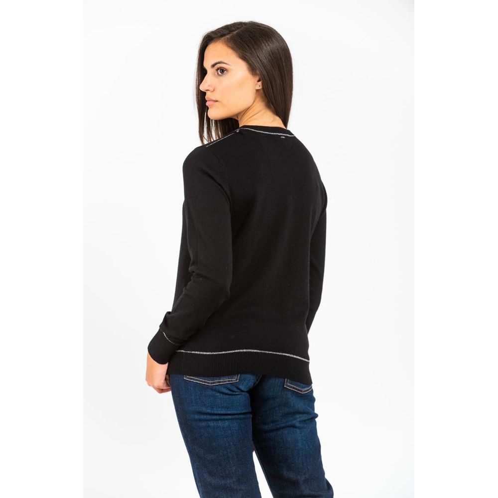Black Cotton Sweatshirt