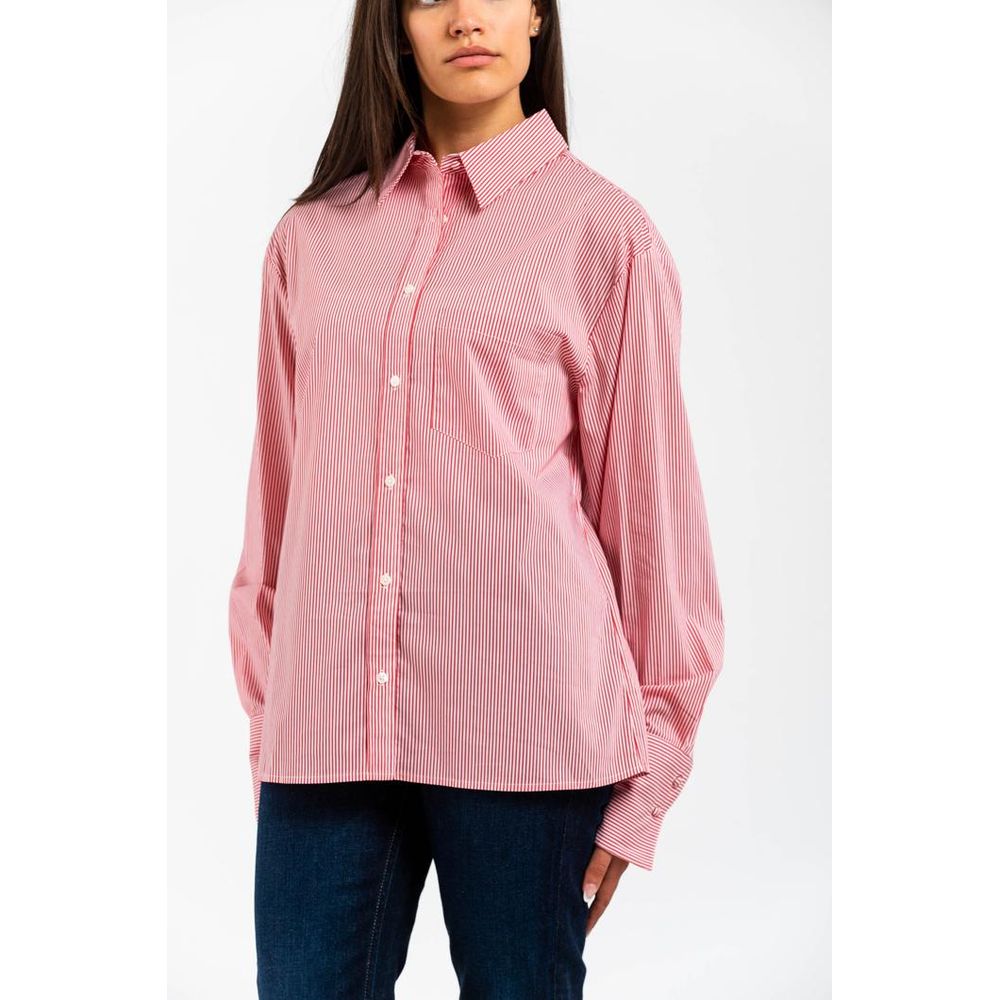 Red Cotton Pattern Shirt
