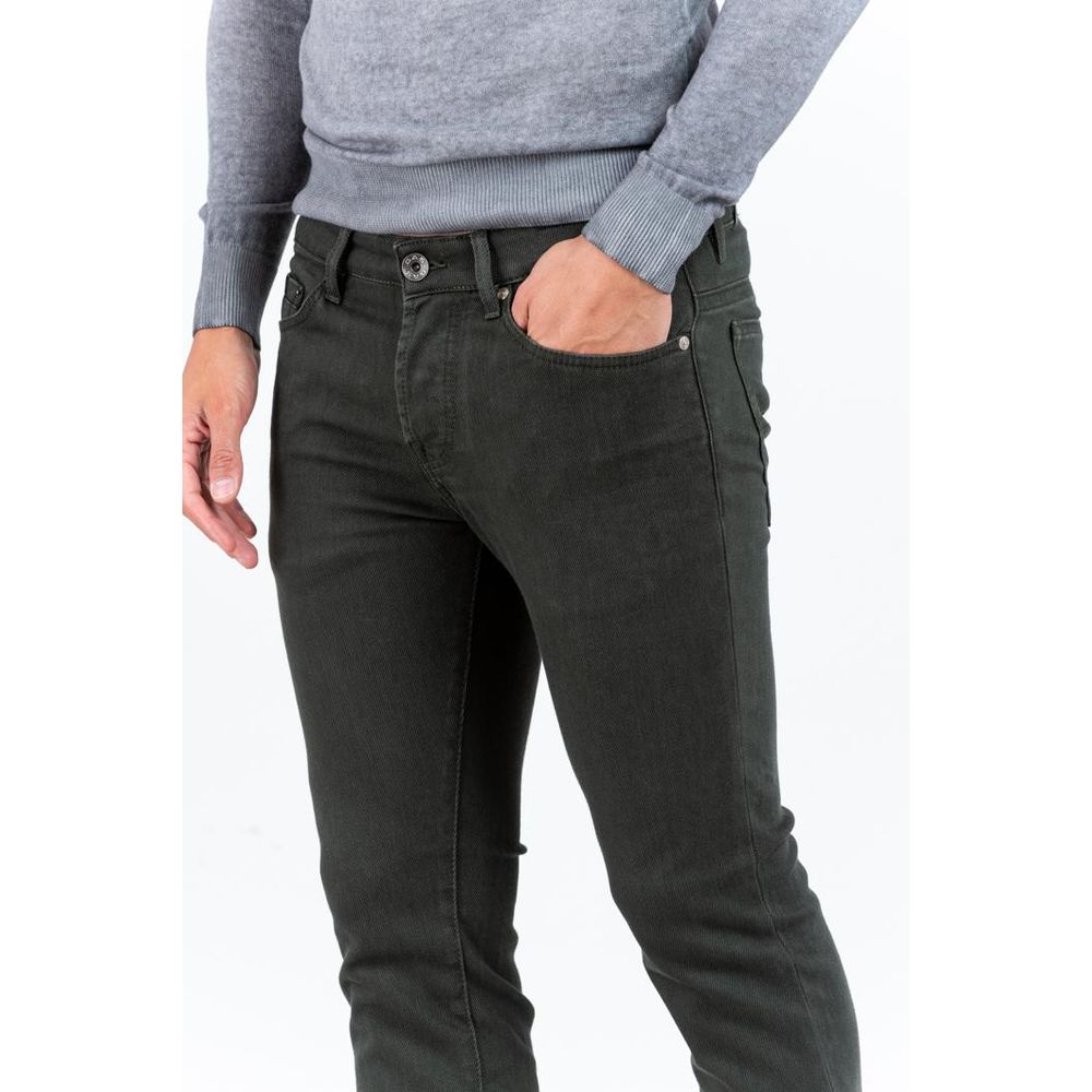 Green Cotton Skinny Jeans
