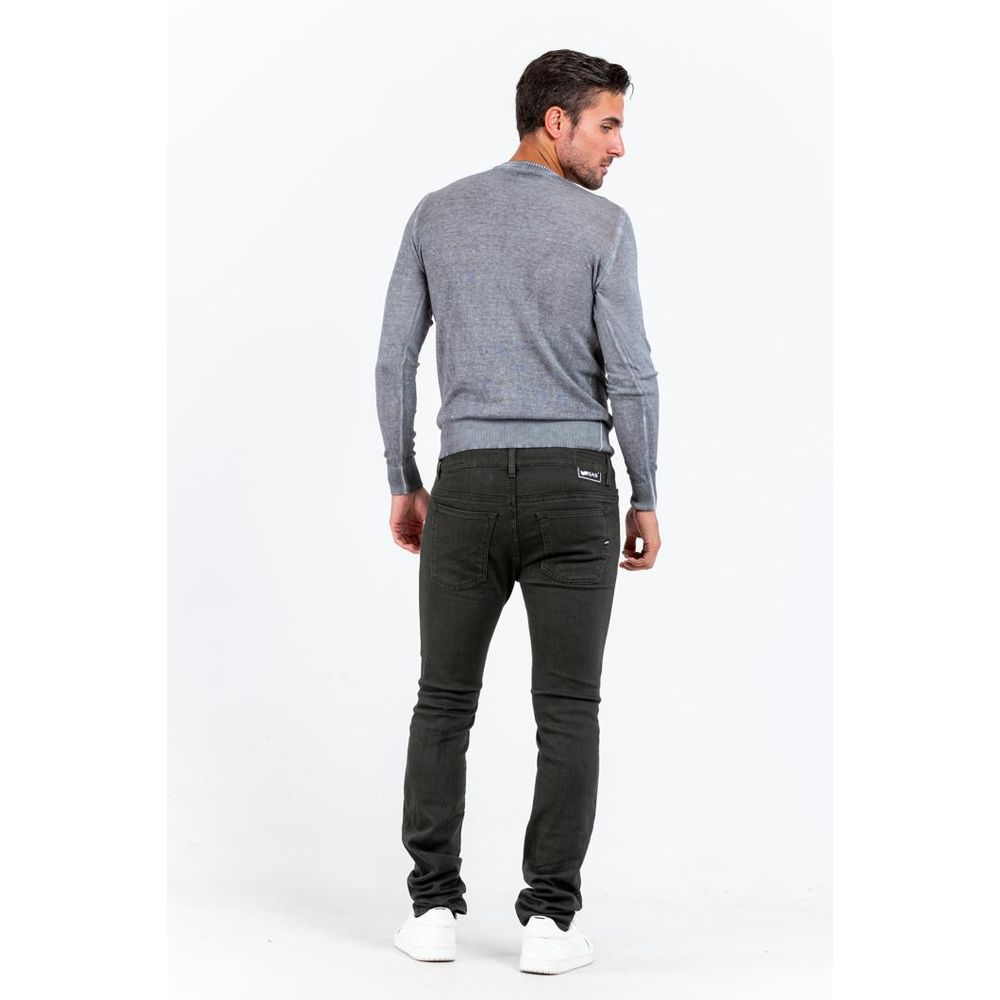 Green Cotton Skinny Jeans