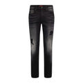 Black Cotton Slim Fit Jeans