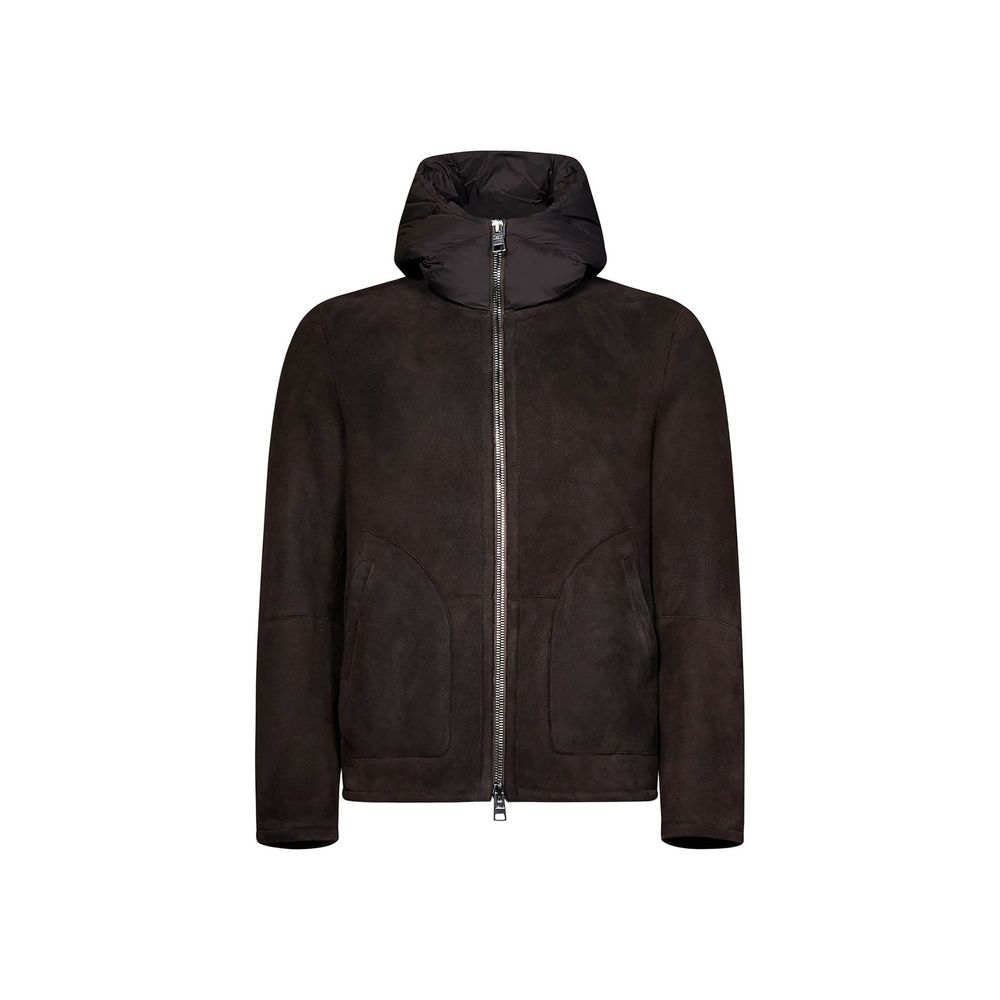 Brown Lambskin Shell Jacket