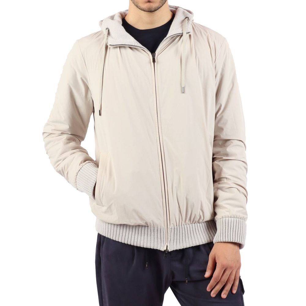 Gray Wool Bomber
