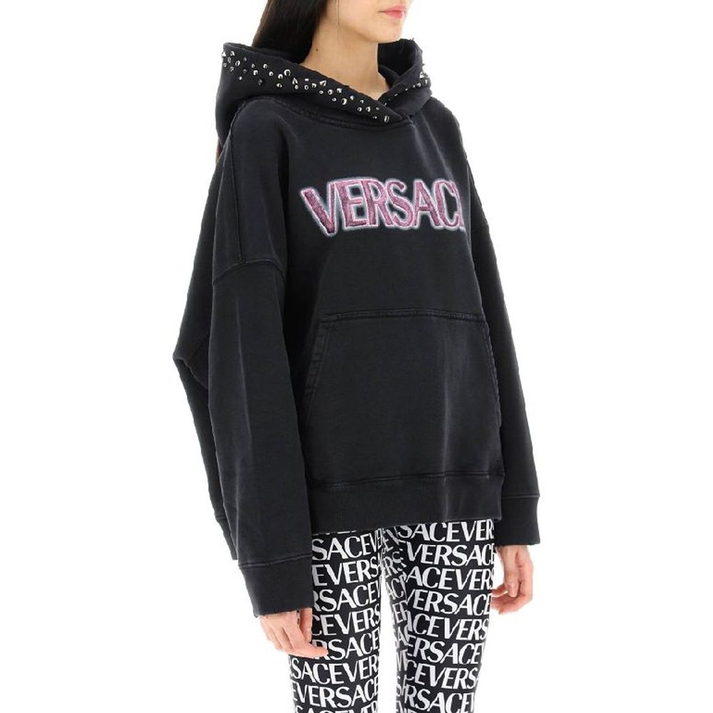 Black Cotton Sweatshirt