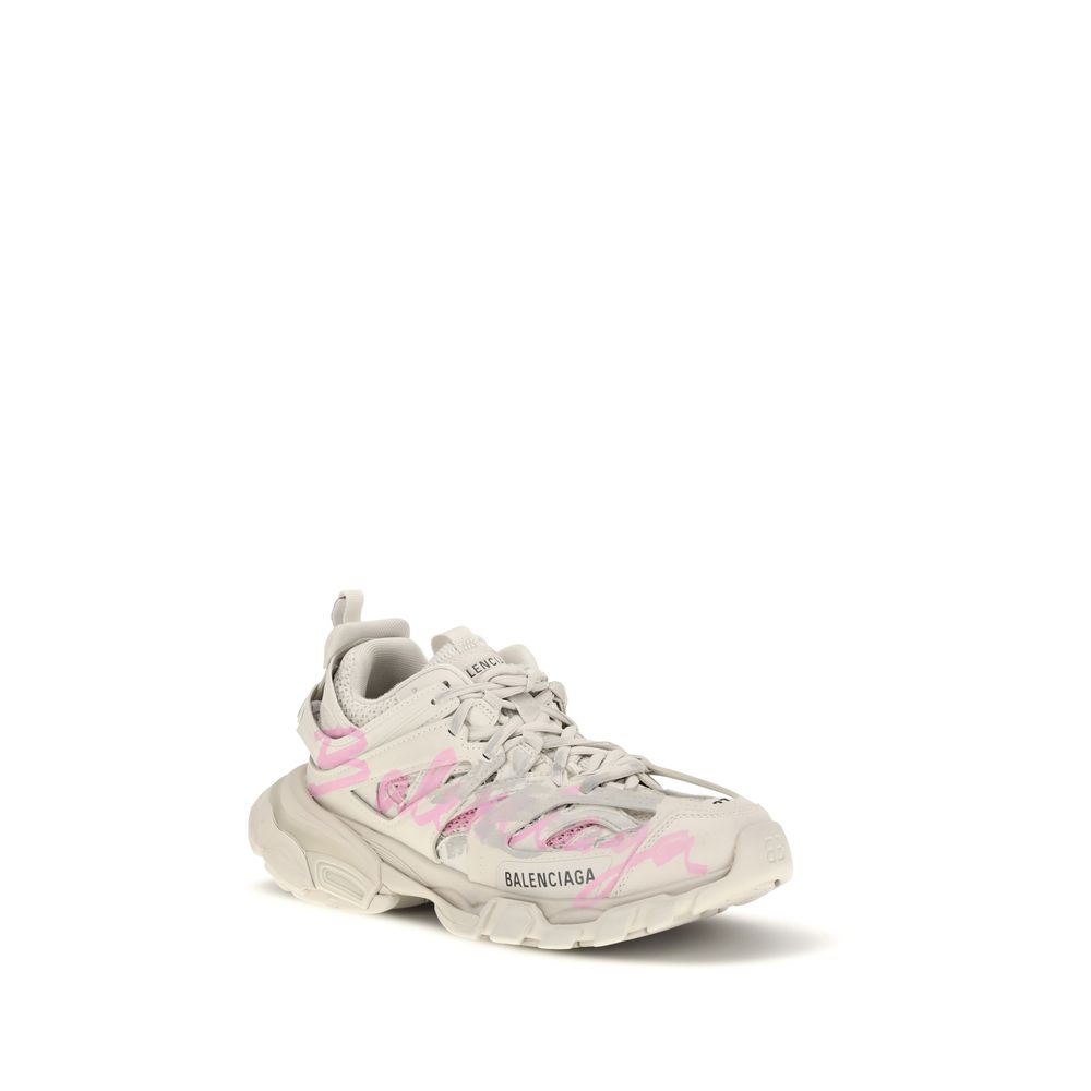 Beige Polyester Athletic Sneakers