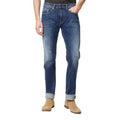 Blue Cotton Slim Fit Jeans