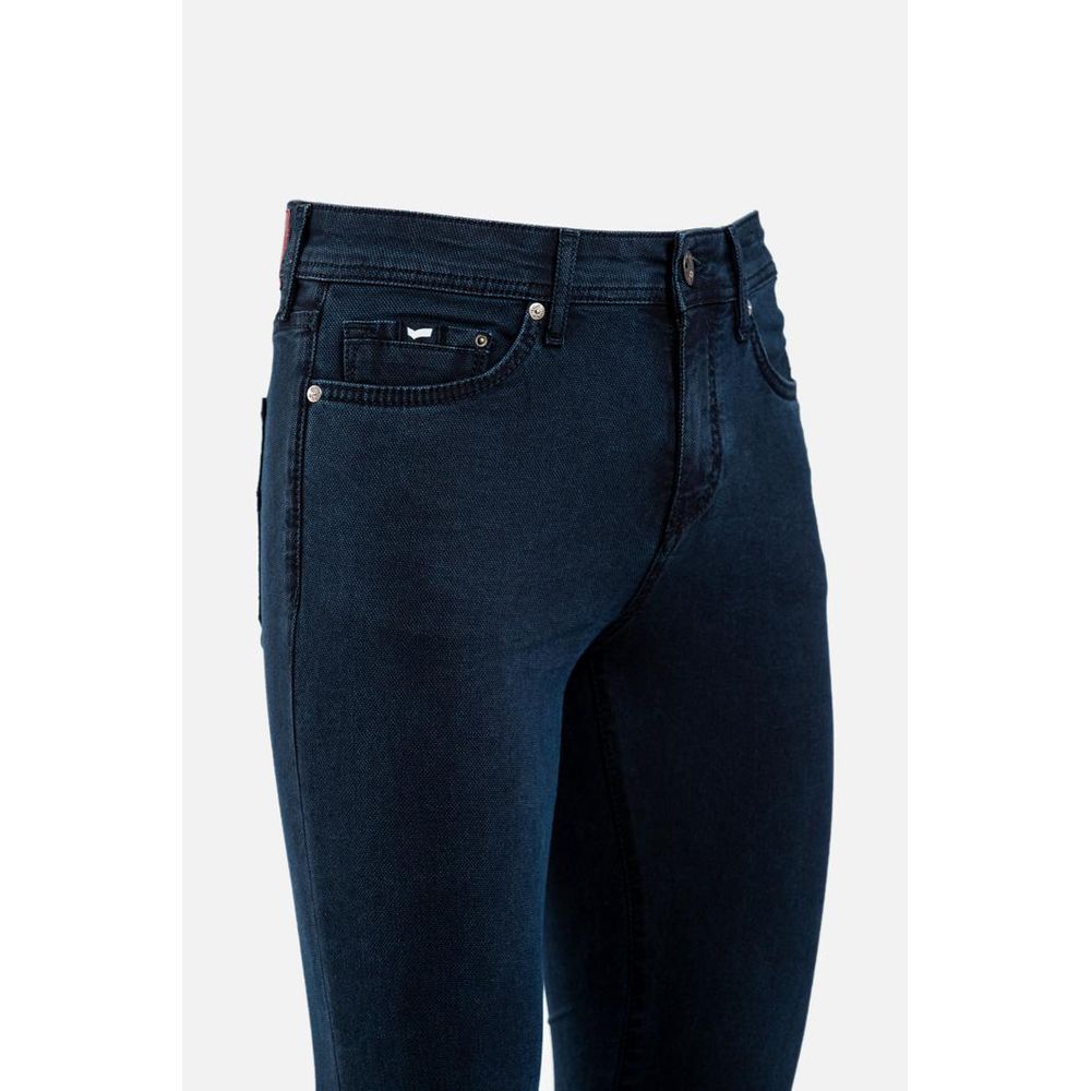 Blue Cotton Slim Fit Jeans