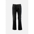 Gray Cotton Straight-Leg Jeans