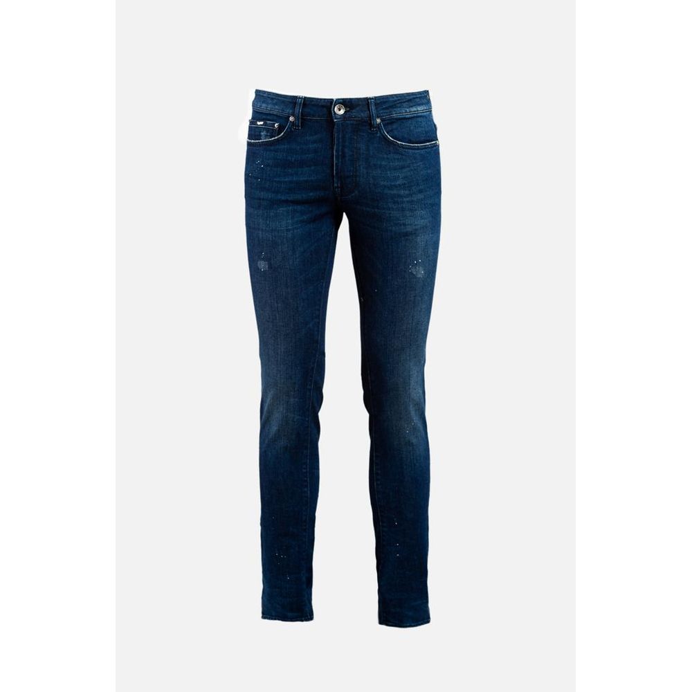 Blue Cotton Slim Fit Jeans