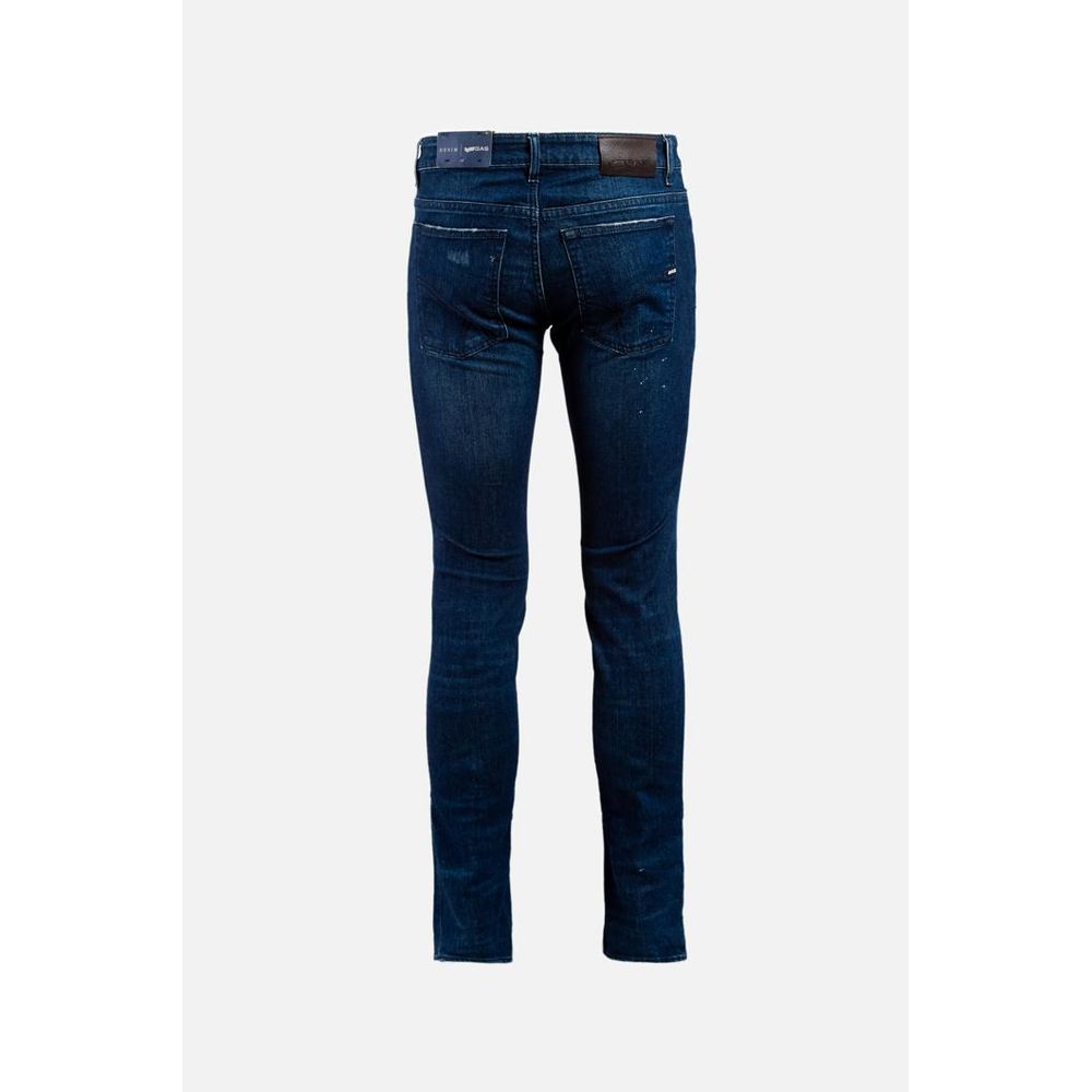 Blue Cotton Slim Fit Jeans