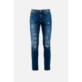 Blue Cotton Slim Fit Jeans