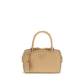 Beige Calf Leather Bos Taurus Handbag