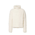 White Alpaca Leather Sweatshirt