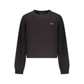 Black Cotton Women Sweatshirt
