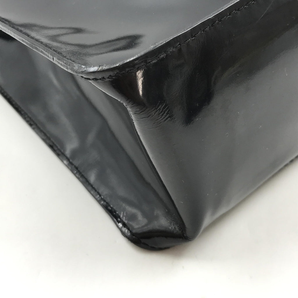 Black Patent Leather Tote