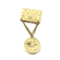Gold Plated Bag Motif Brooch