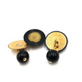 Matelasse Coco Mark Black Plastic Cufflinks