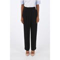 Black Acetate Casual Pants