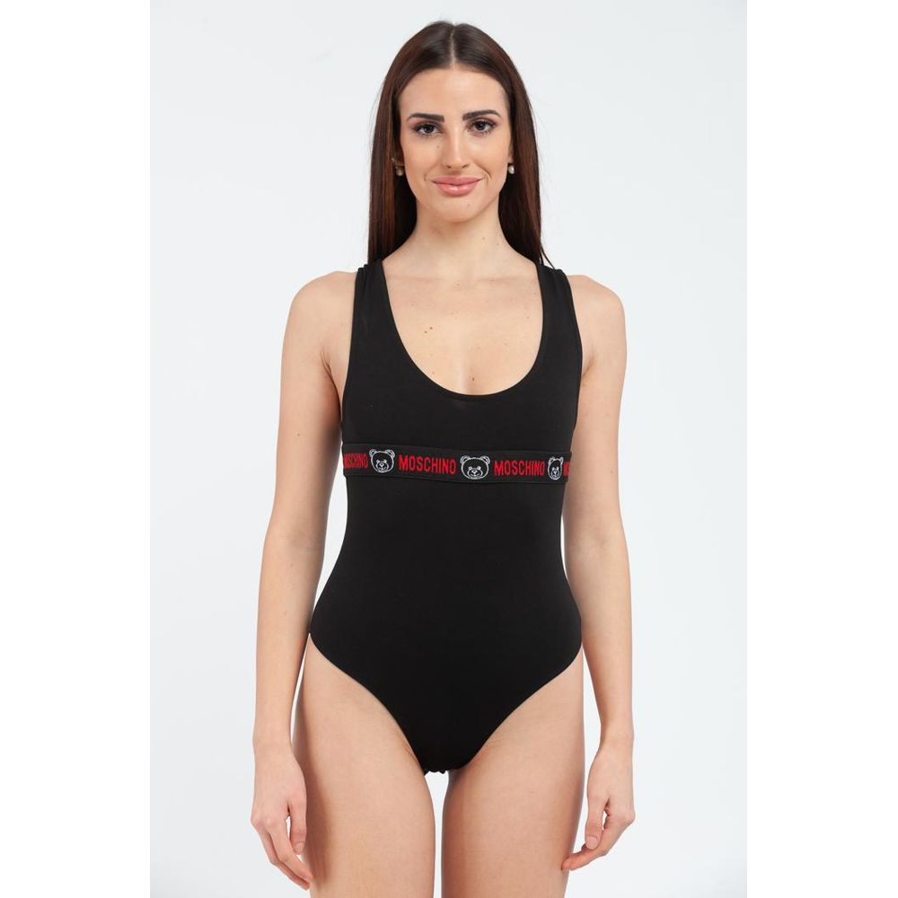 Black Cotton Bodysuit