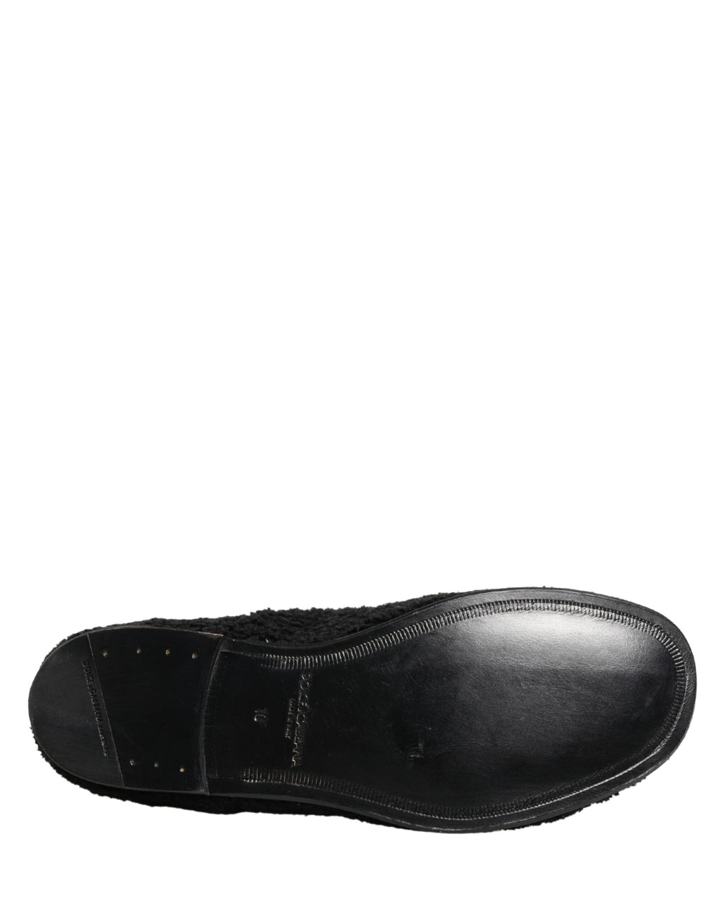 Men Black Riccio Shearling Dress Derby Shoes