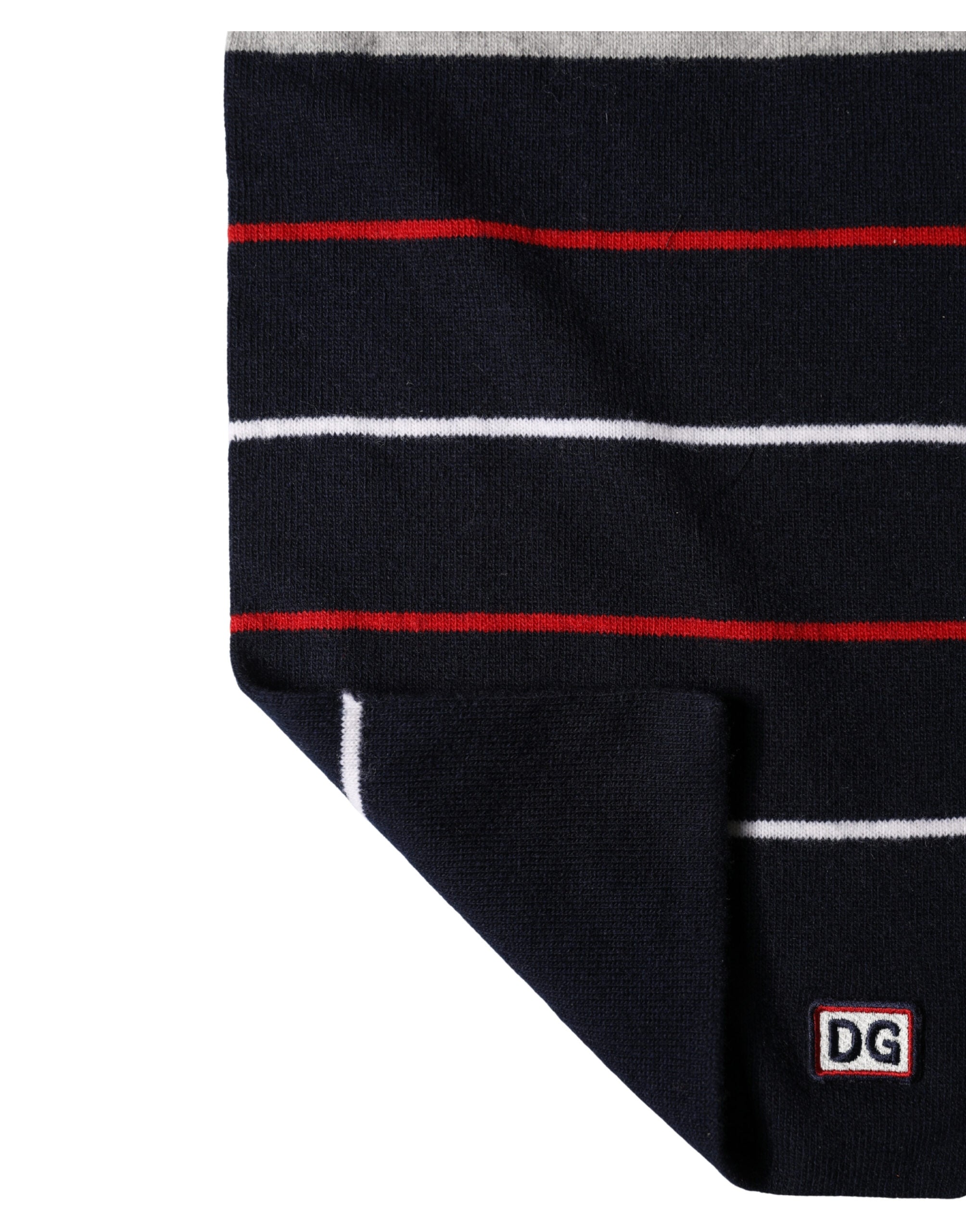 Multicolor Stripes Shawl Neck Wrap 119cm x 20cm  Scarf