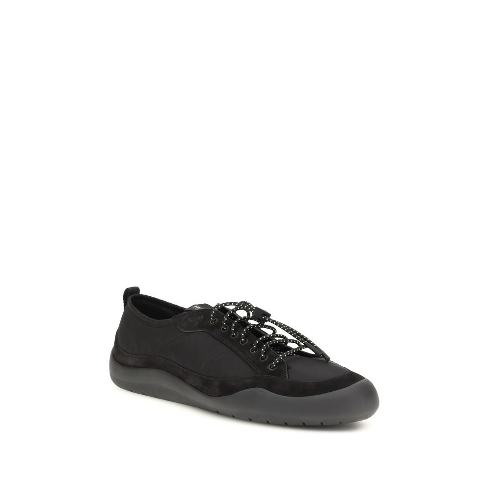 Black Recycled Polyamide Athletic Sneakers