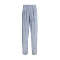 Multicolor Silk Casual Pants