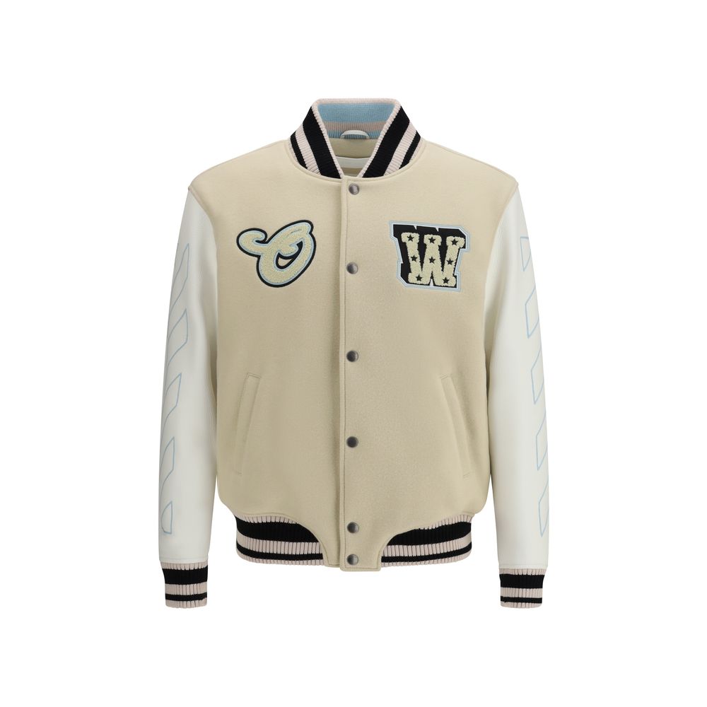 Beige Wool Bomber