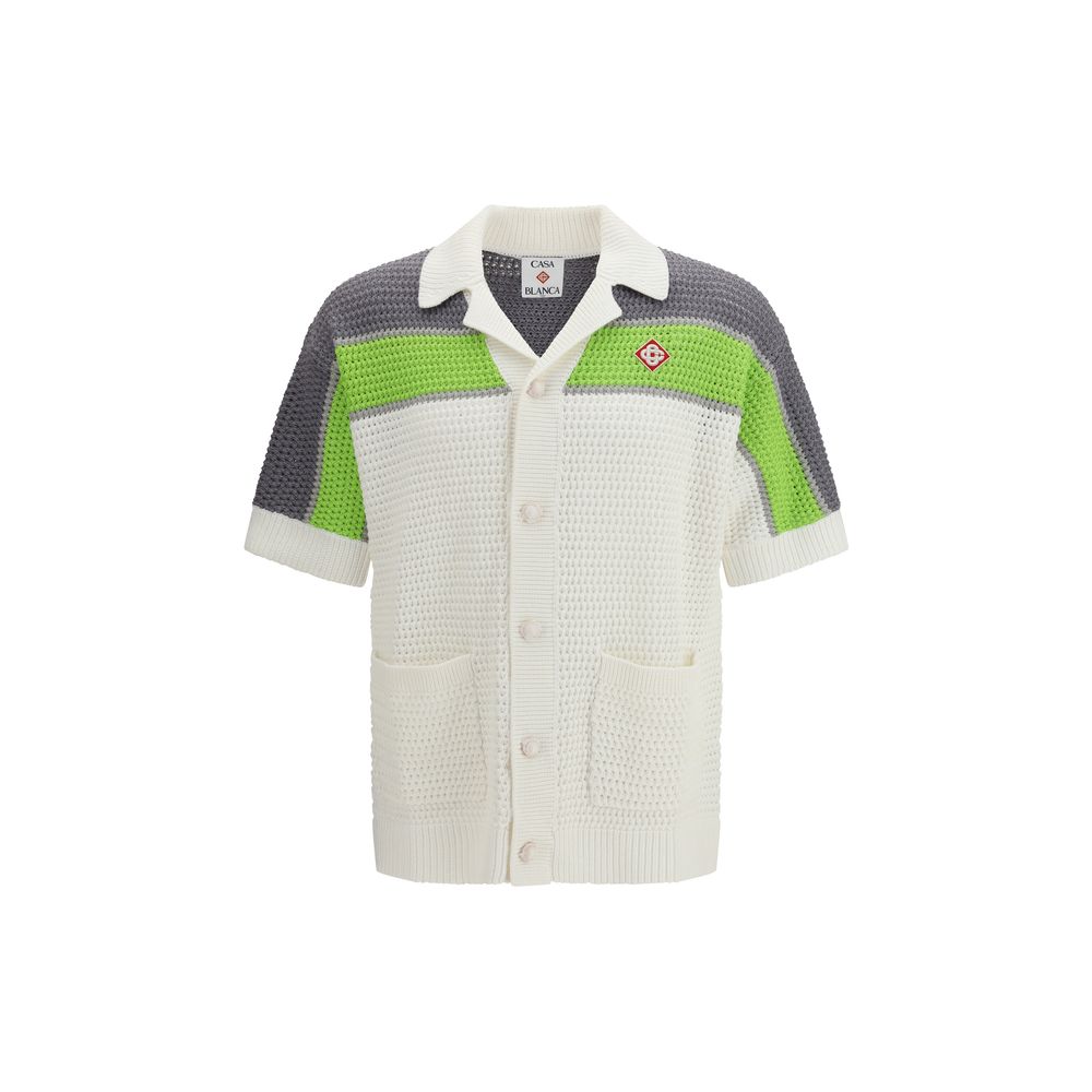 White Cotton Pattern Shirt