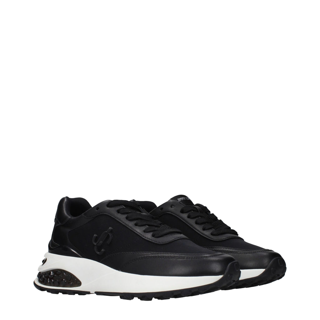 Black Fabric Athletic Sneakers