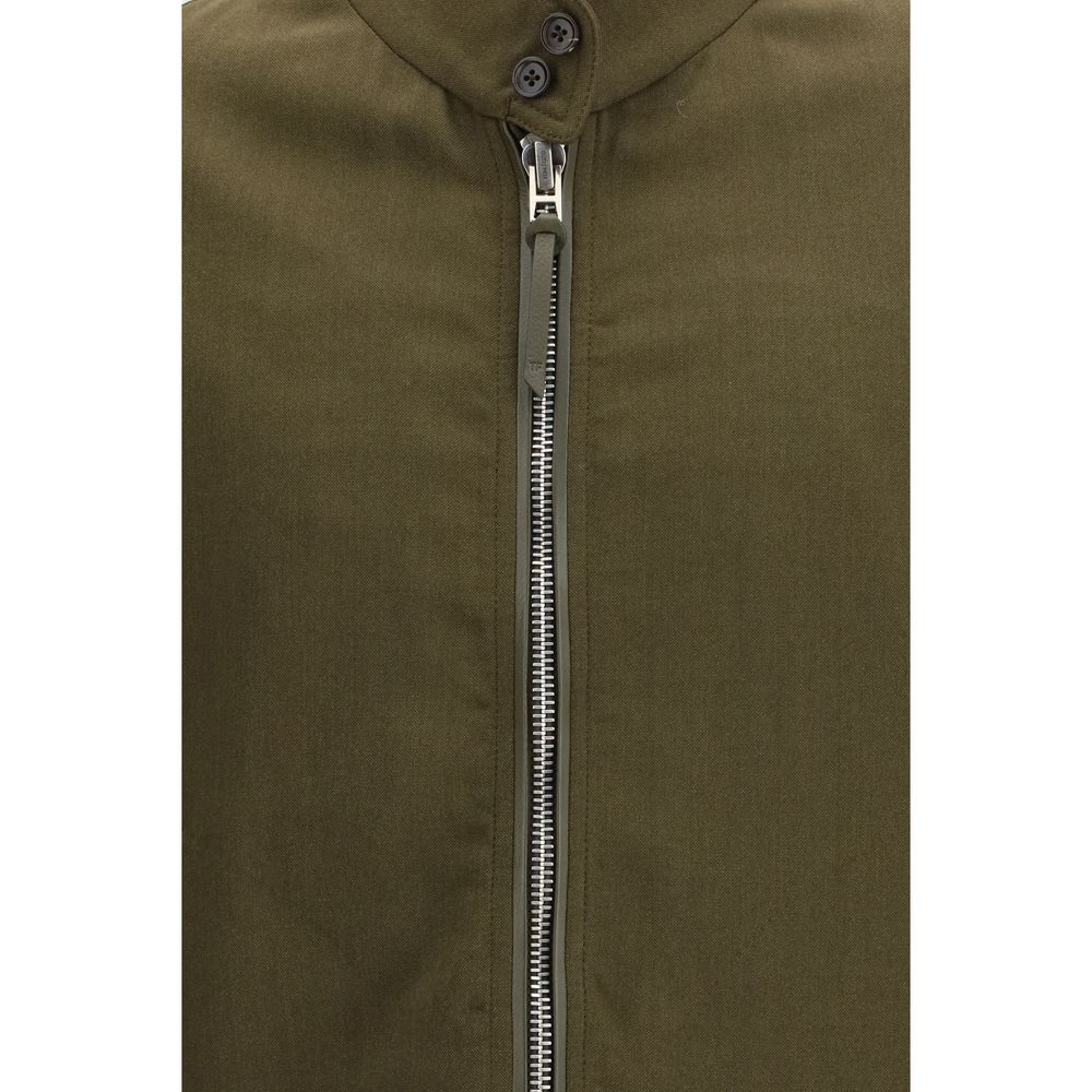 Bicolor Fleece Wool Full-Length Jacket