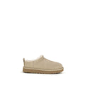 Beige Calf Leather Bos Taurus Ankle Boots