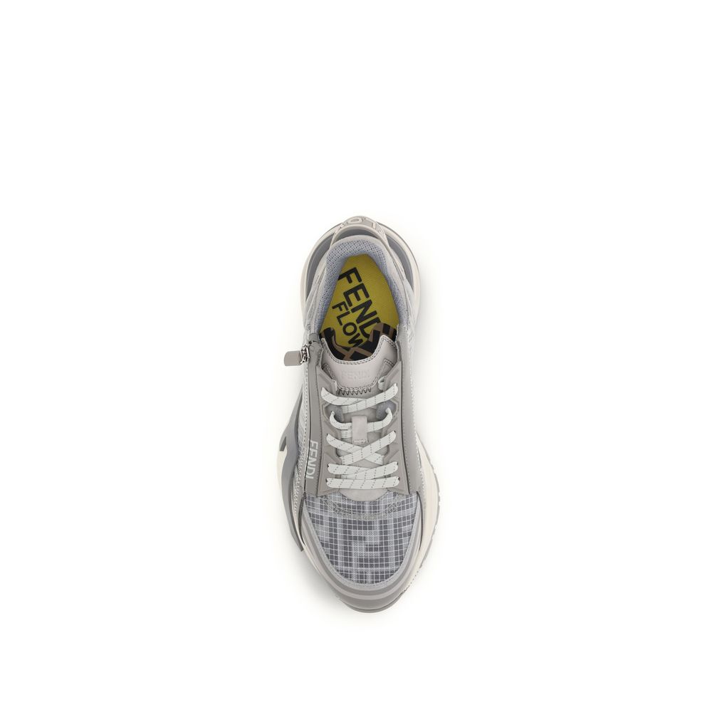 Gray Calf Leather Bos Taurus Athletic Sneakers