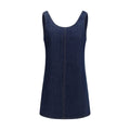 Blue Cotton Casual Dress