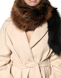 Brown Red Fox Fur Neck Warmer Winter Scarf