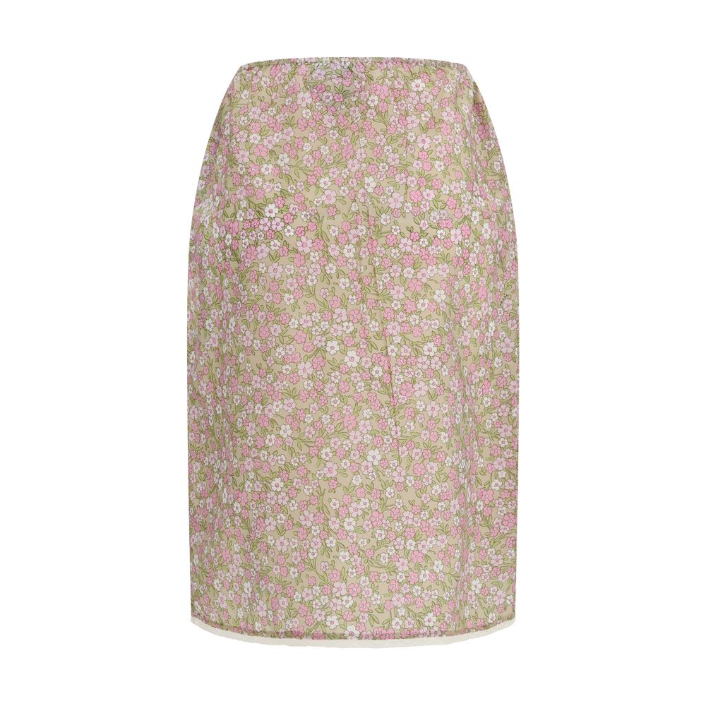 Multicolor Nylon Midi Skirt