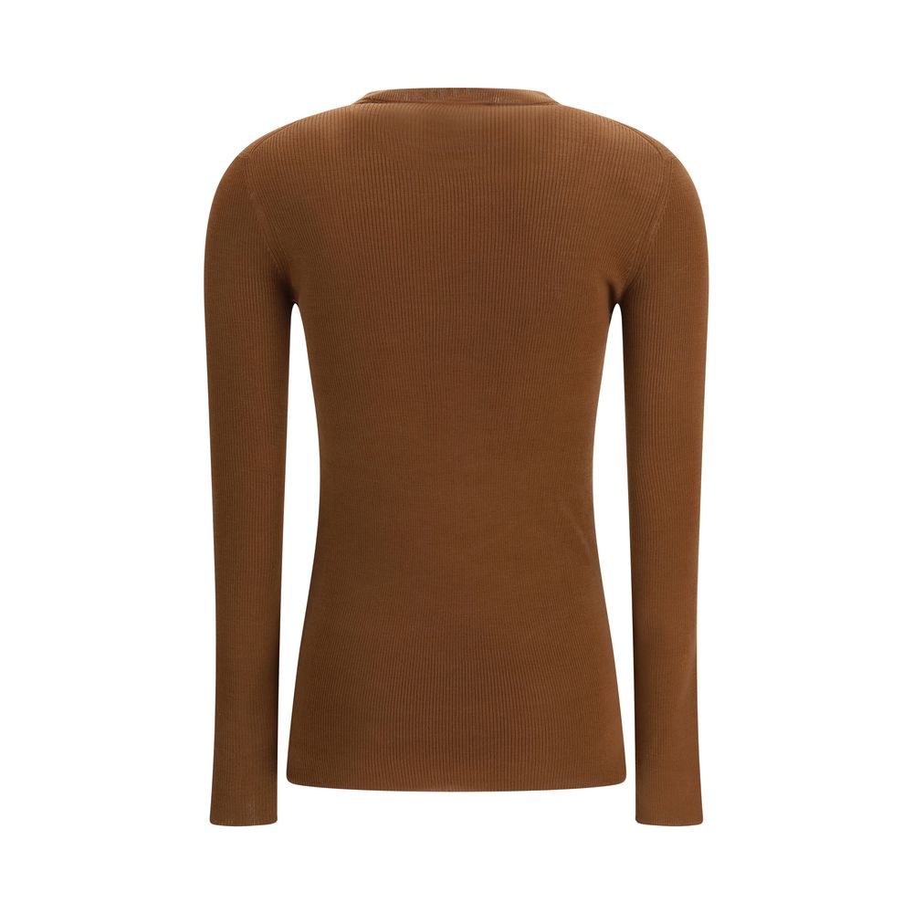 Brown Fleece Wool Cardigan