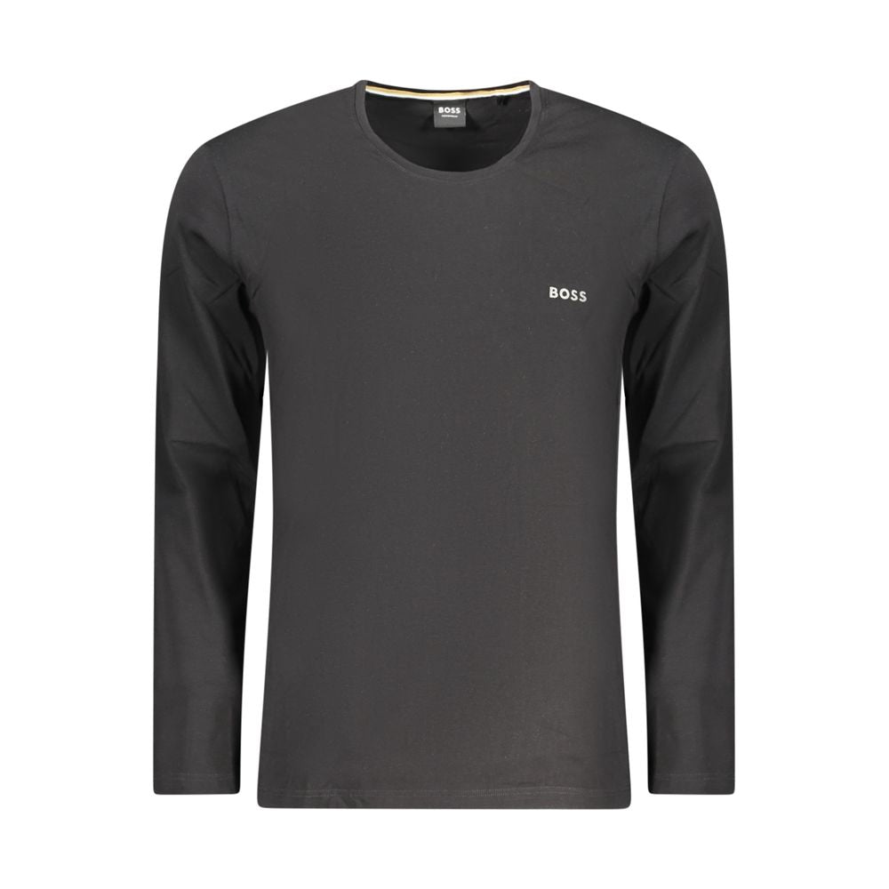Black Cotton Men T-Shirt